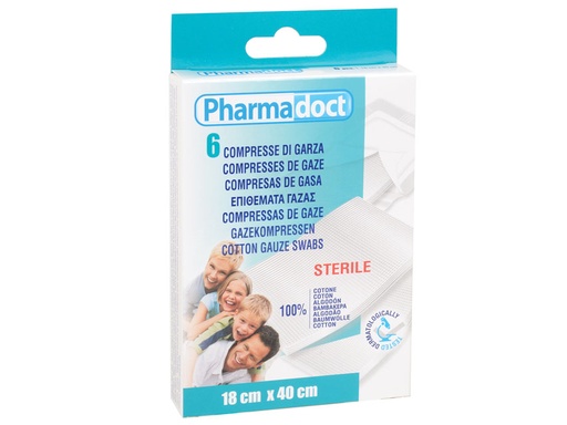[25330] COMPRESSE DI GARZA 18x40cm - conf da 12 scatole da 6 pezzi