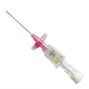 [DMM04318] Ago a cannula 1 via con alette g20 rosa c/disp.di sicurezza