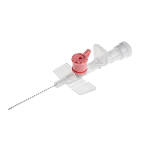 [DMM04300] Ago a cannula 2 vie con alette g20 rosa x 32mm c/disp.di sicurezza