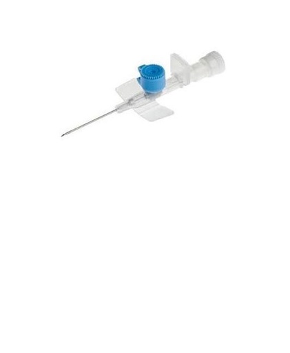 [DMM04009] Ago a cannula 2 vie con valvola d'iniezione g22 25 mm azzurro