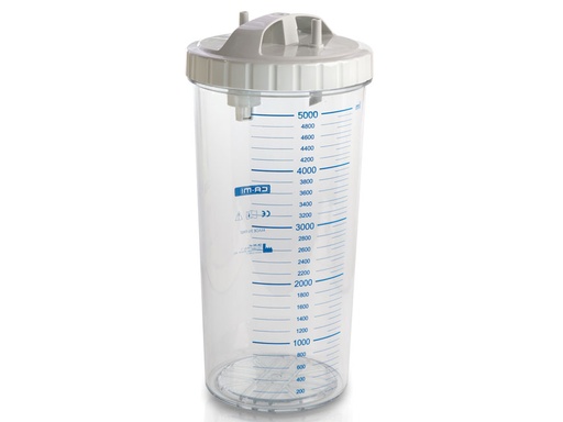 [GM-28166] VASO 5 LITRI con coperchio - autoclavabile a 143°C