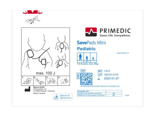 [35390] SAVE PADS PEDIATRICI 18 anni, max 25kg per HeartSave da S.N. 739XXXXXXX