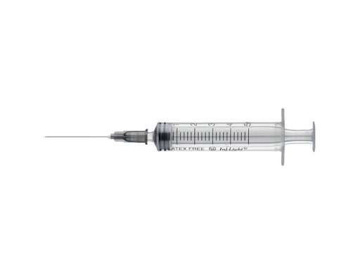 [23827] SIRINGA 3 PEZZI CON AGO 21G  5ml Cono Luer centrale