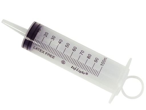 [23821] SIRINGA 3 PEZZI SENZA AGO  100 ml CONO CATETERE