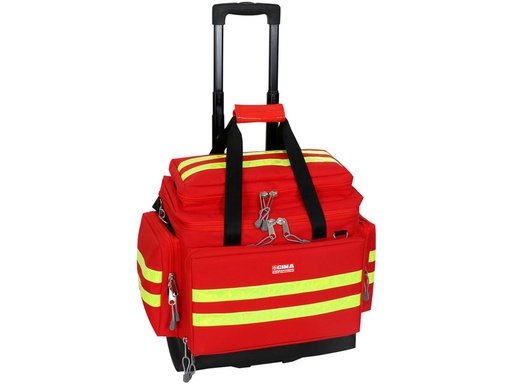 [27154] BORSA SMART CON TROLLEY  media  rossa