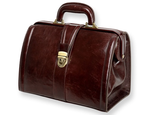 [27120] BORSA "VALIGETTA CUOIO FIORE"  cuoio  marrone