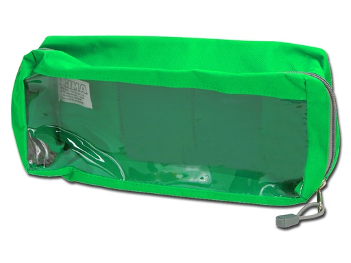 [27187] BORSETTA E2  rettangolare con finestra  verde
