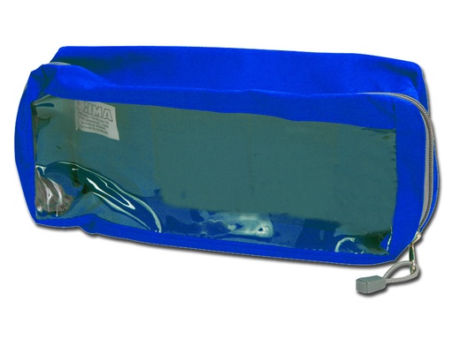 [27185] BORSETTA E2  rettangolare con finestra  blu