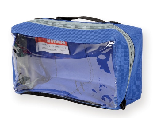 [27181] BORSETTA E1  rettangolare con finestra  blu