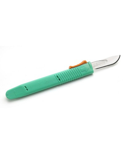 [DMM08123] Bisturi monouso di sicurezza sterile figura n°10