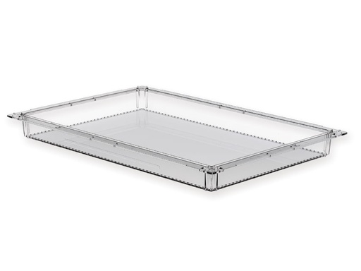[27957] CASSETTO ISO PLASTICA TRASPARENTE 600x400x50 mm  chiuso
