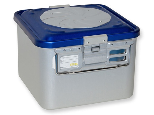 [37183] CONTAINER CON VALVOLA piccolo h200 mm  blu forato