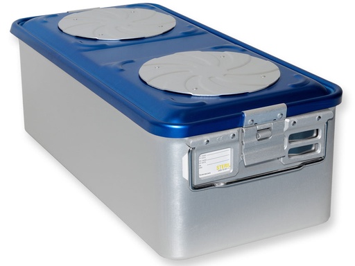 [GM-29342] CONTAINER CON VALVOLA grande h200 mm  blu forato