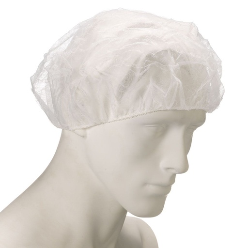 [MGI01223] Cuffia rotonda areata polipropilene bianca