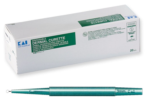 [MOR0687] Curette dermatologiche KAI diametro 3 mm monouso sterili
