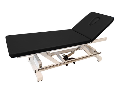 [GM-29998] LETTINO DA VISITA ELETTRICO AD ALTEZZA REGOLABILE con barra perimetrale- nero