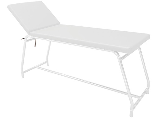 [44453] LETTINO DA VISITA - portata 120 kg, verniciato bianco - materasso bianco