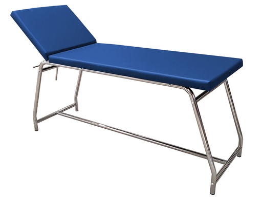 [GM-30053] LETTINO DA VISITA - portata 120 kg, cromato - materasso blu