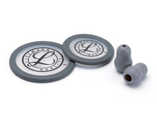 [51483] KIT LITTMANN 40017: 2 membrane+anello+olive per Classic III, Cardiology IV-grigio