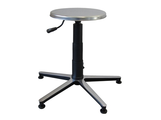 [GM-30695] SGABELLO - sedile inox, base in alluminio con piedini