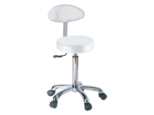 [GM-30706] SGABELLO con schienale - bianco
