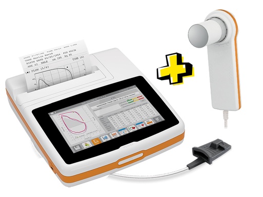 [33531] SPIROMETRO SPIROLAB PLUS con Minispir, touchscreen 7", SpO2, stampante e software