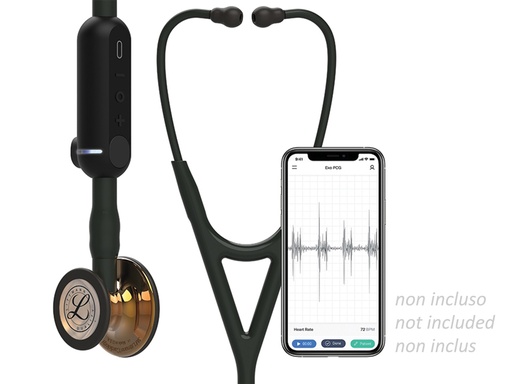 [GM-31183] 3M LITTMANN STETOSCOPIO CORE DIGITAL - 8863 - nero - finiture rame brillante